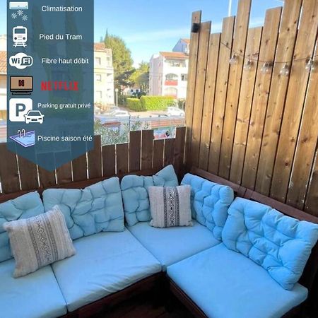 Joli T2/ Tram/ Clim/ Parking/ Wifi/ Piscine Apartment Montpellier Exterior photo